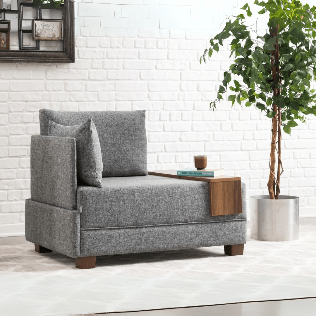 Sessel links Fly Grey