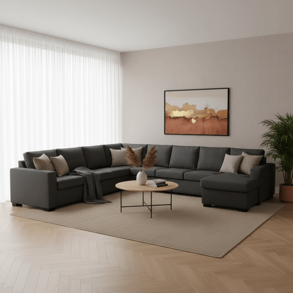 Ecksofa Blake Stoff Anthrazit