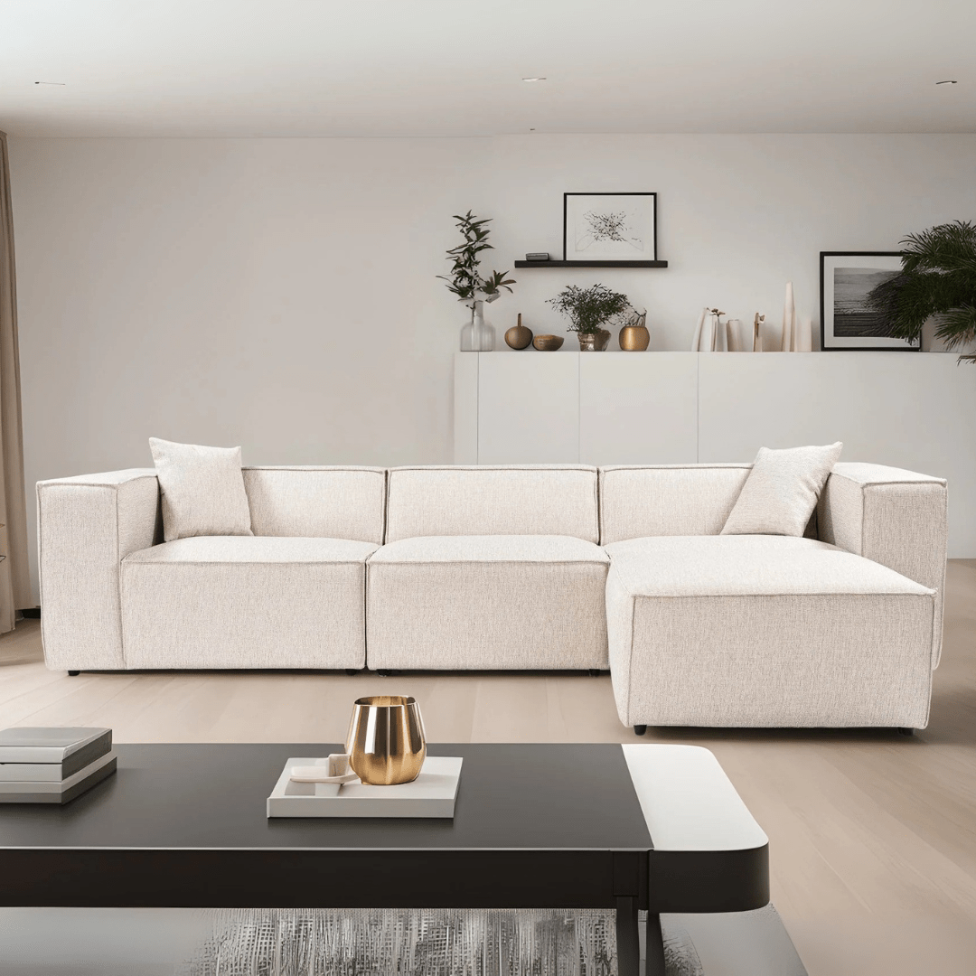 Ecksofa Lora Hellbraun