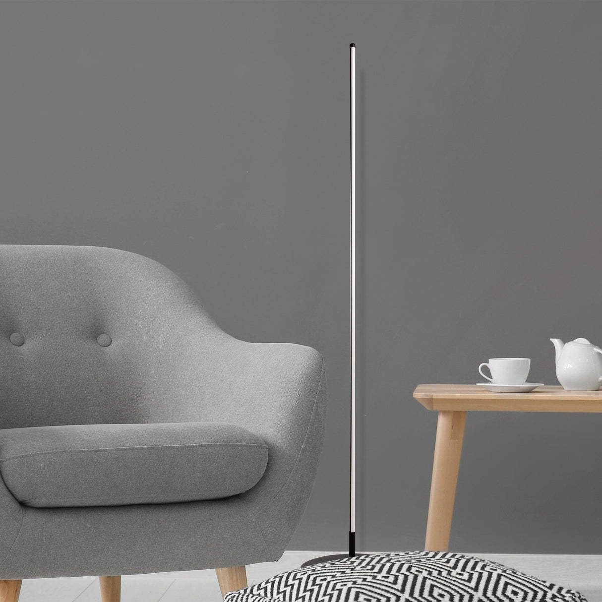 Stehlampe Schwarz Metall Sylvan