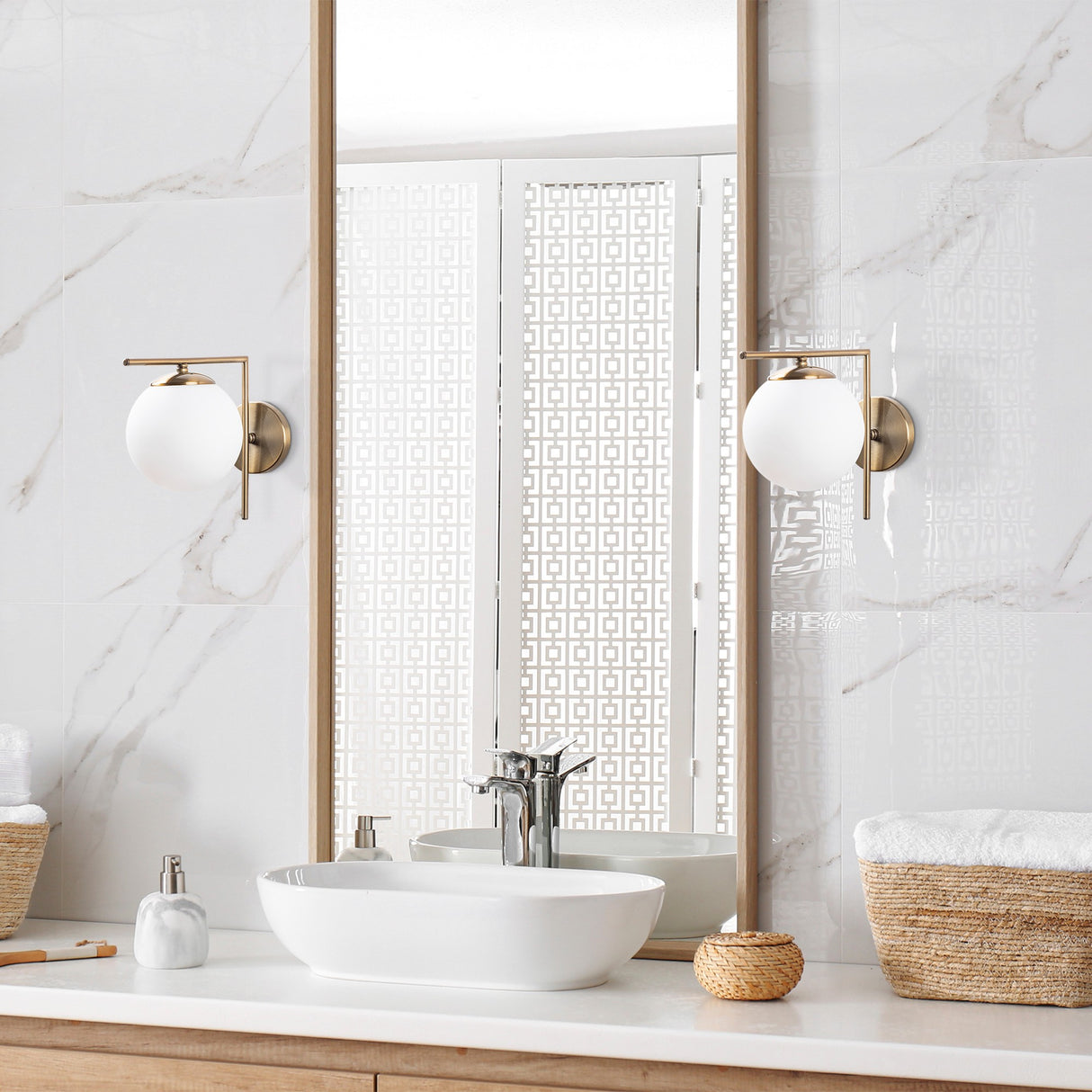 Wandleuchte 1-flammig Kupferfarben Metall Hafen