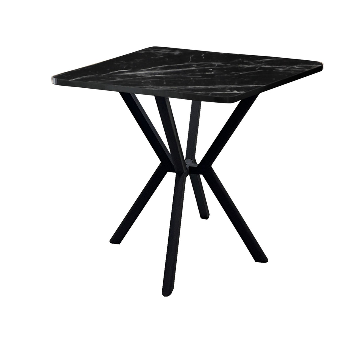 Elma Esstisch schwarz 70x70 cm Melaminbeschichteter Holzverbundstoff