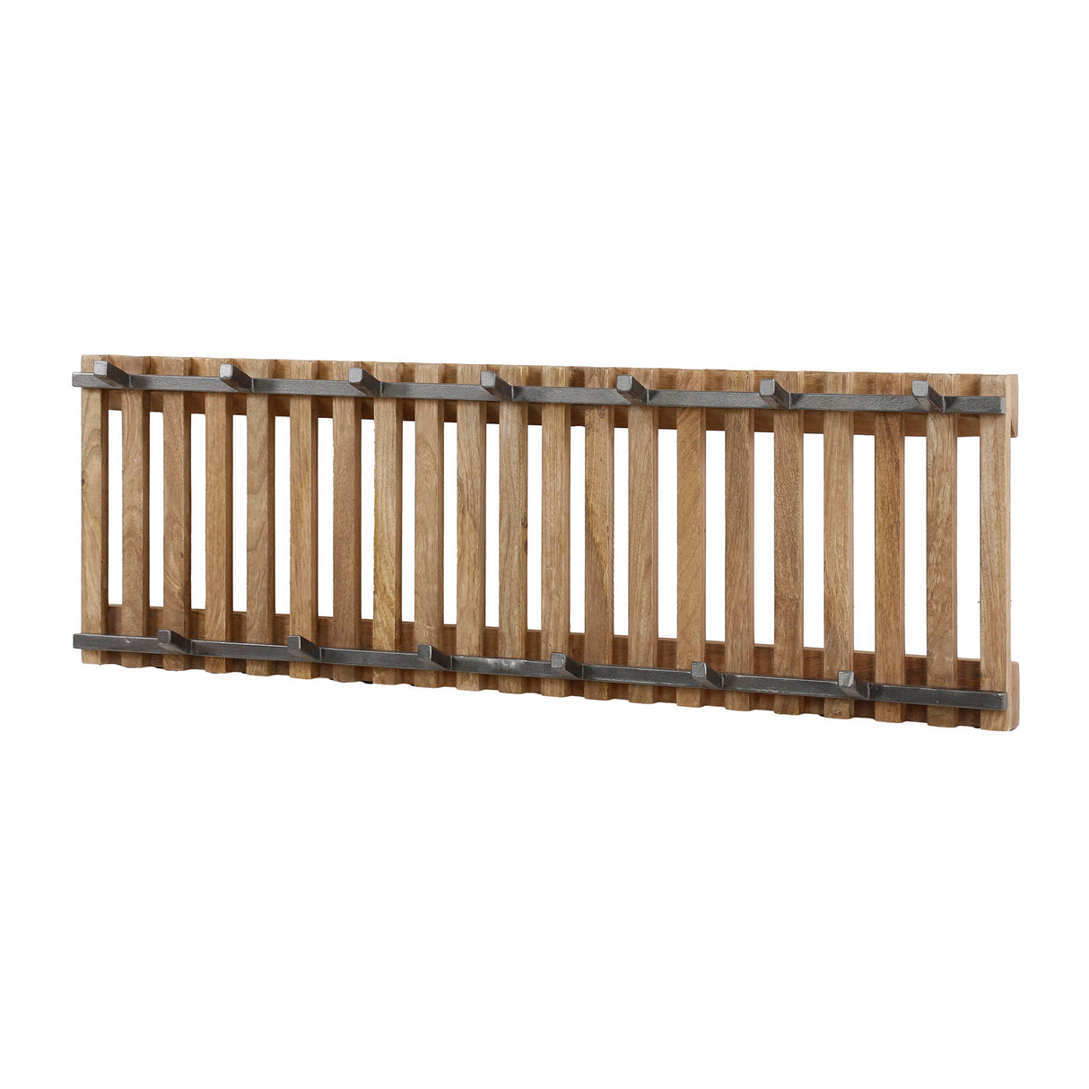 Garderobenständer Vera 13 Haken Mangoholz Sandfarbe