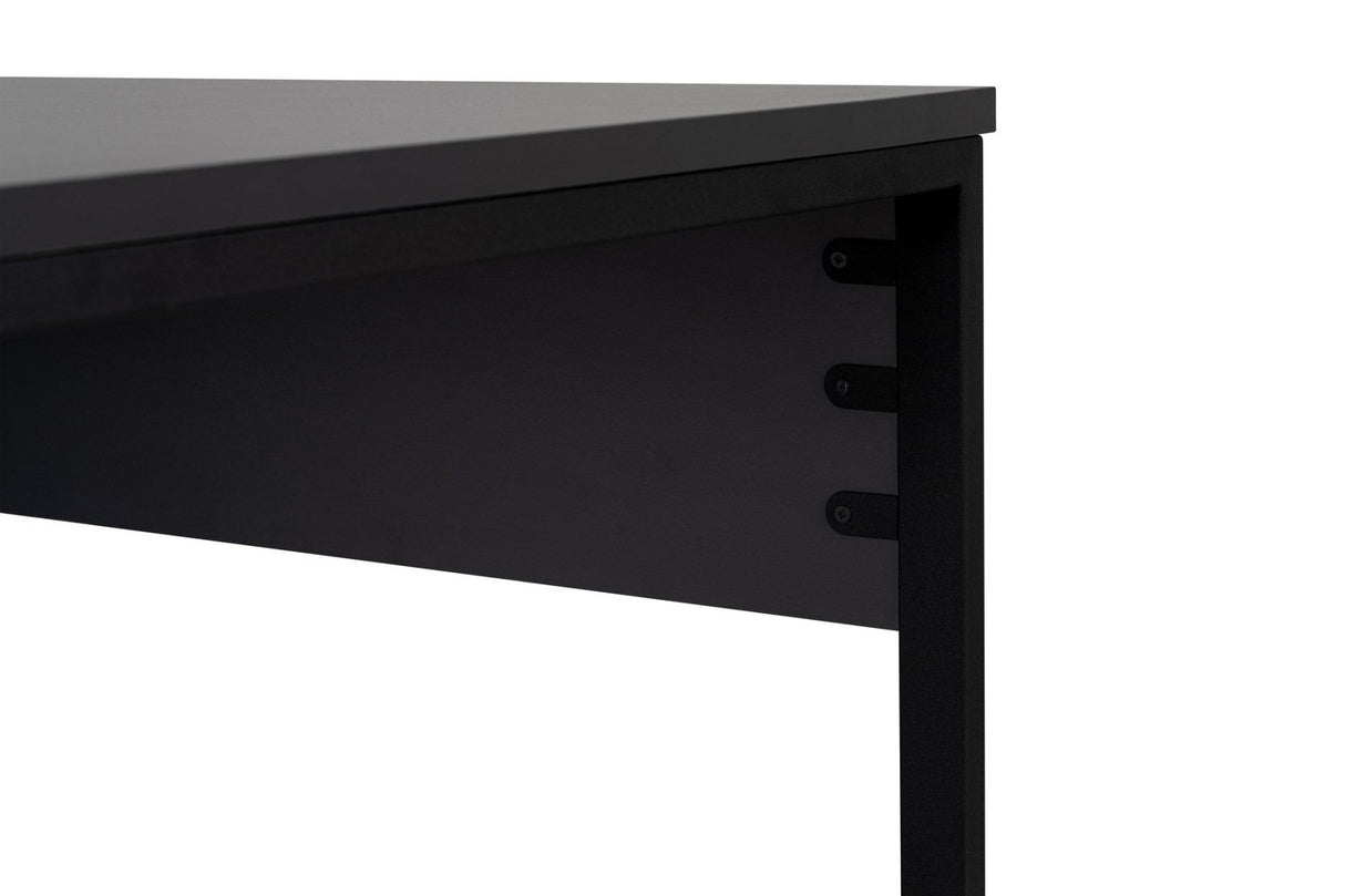 Studie Büro Twin Study Desk 240x60 cm Anthrazit und Schwarz Anthrazit Schwarz Melamin