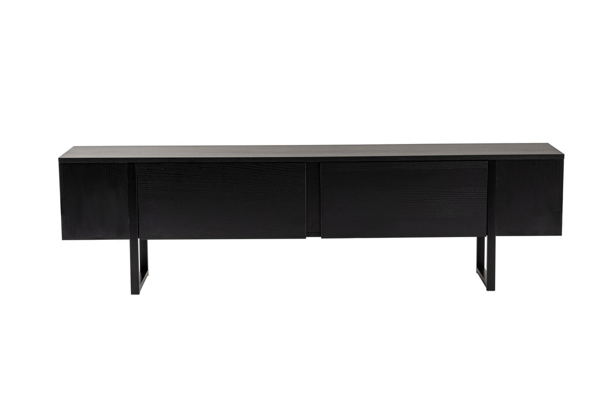 TV Meubels - TV Meubel Zwart Melamine zwart frame 180x50x29,5 cm - Blitz - Dimehouse