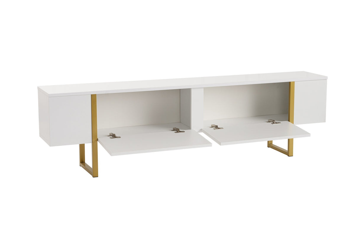 TV Meubels - TV Meubel Wit Melamine Blitz 50x180x29,5 cm - Dimehouse