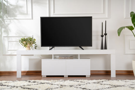 TV Möbel Weiß Melamin Vertex 50x180x31,3 cm