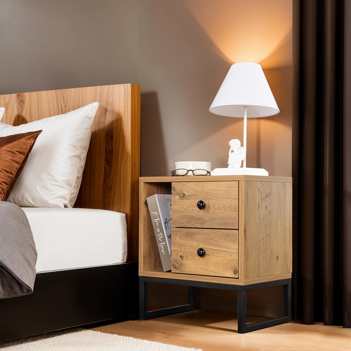 Nachttisch Natur Melamin Pulsar