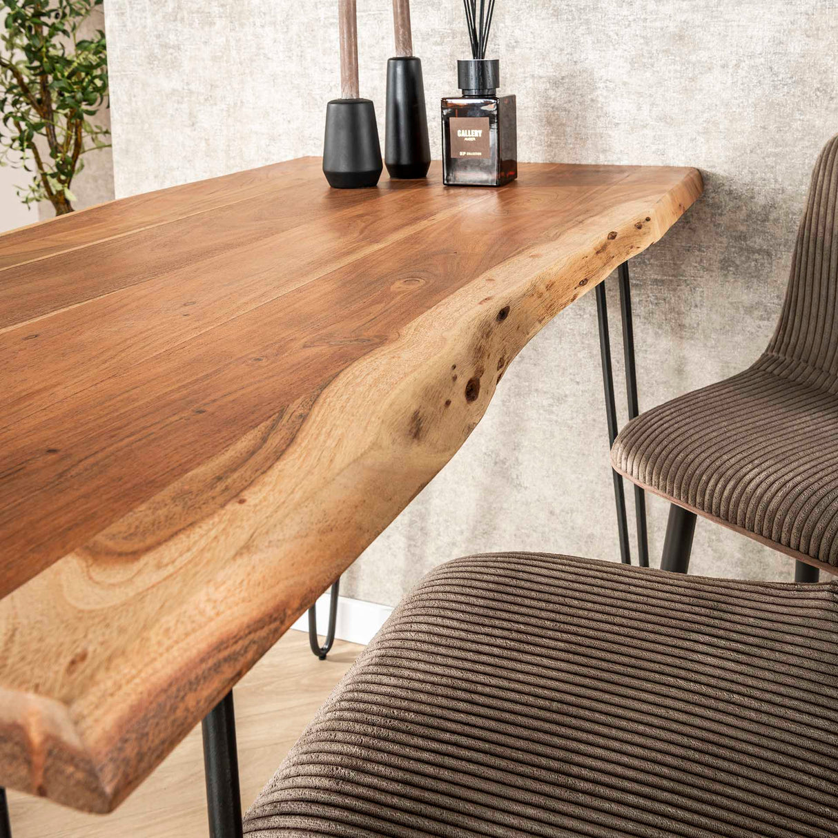 Industrielle Bartisch Akazienholz Elin 130 cm