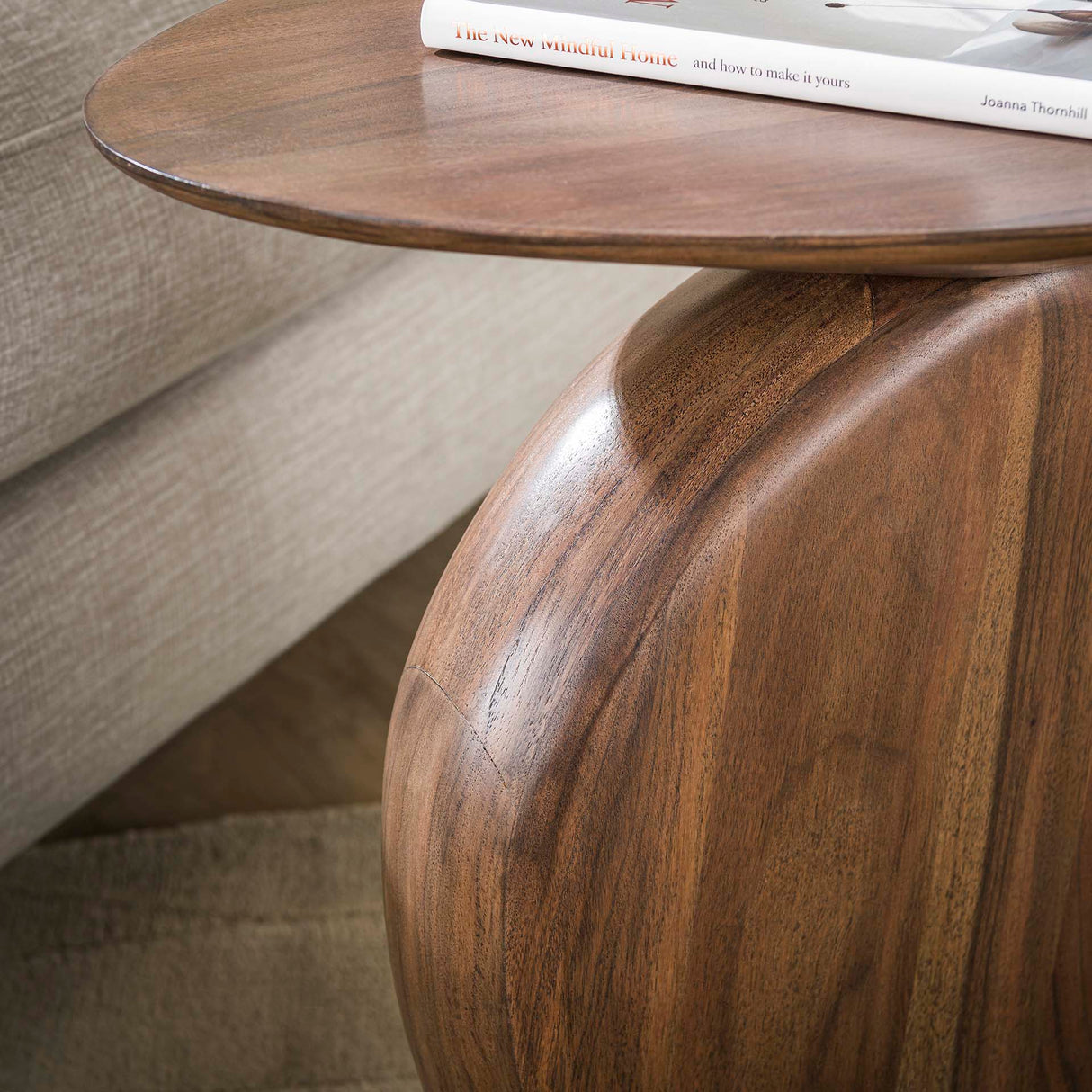 Beistelltisch Akazie Glaze Braun 45x36x50 cm