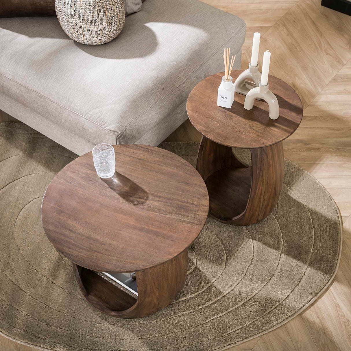 Beistelltisch Juno Akazie Braun 45x45x56 cm