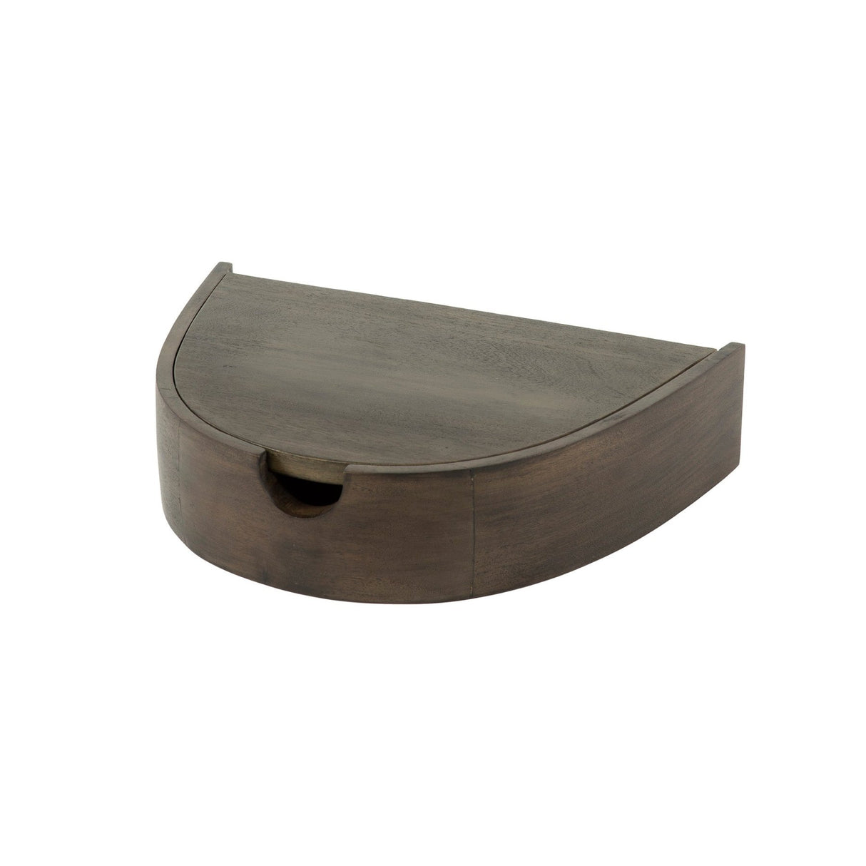 Schwebende Halbrunde Nachttische Set 2 – Akazie