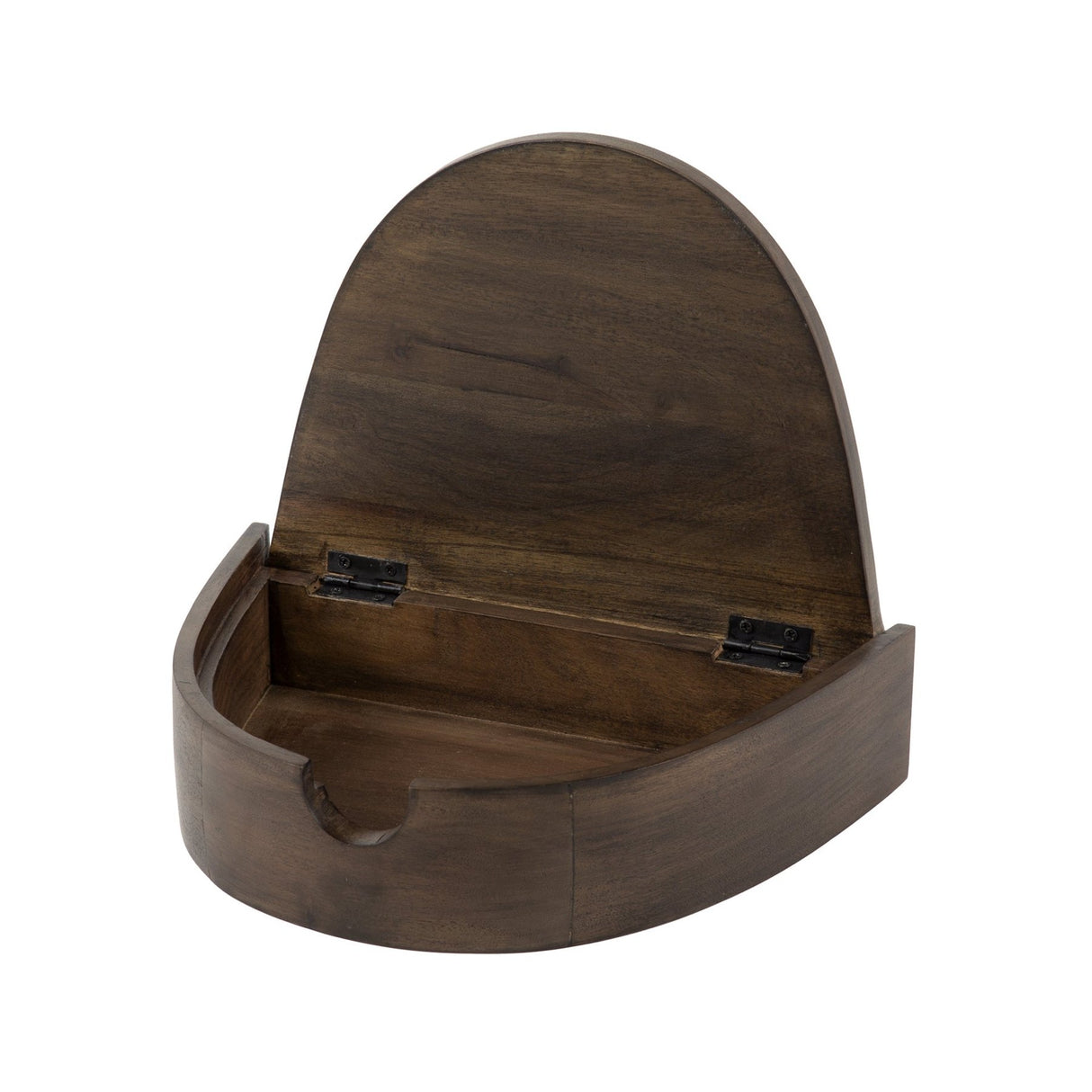 Schwebende Halbrunde Nachttische Set 2 – Akazie