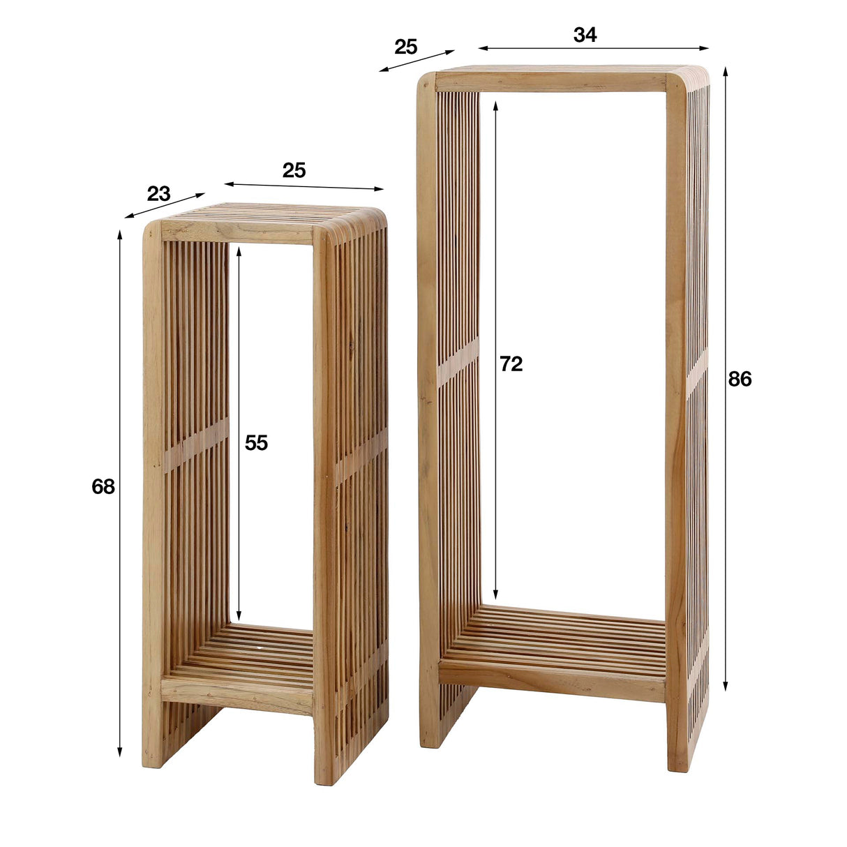 Beistelltisch Set von 2 Raoul Teakholz