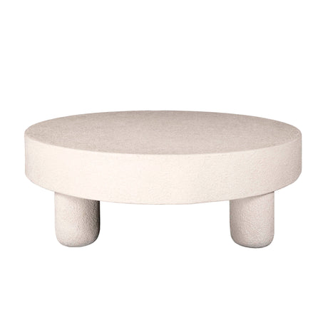 Couchtisch Sinan Ø60 cm Stein Marmor Weiß