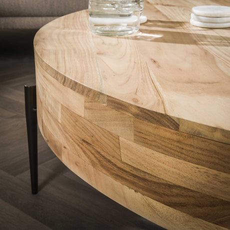 Runder Couchtisch Caro Akazienholz Ø120 cm natur