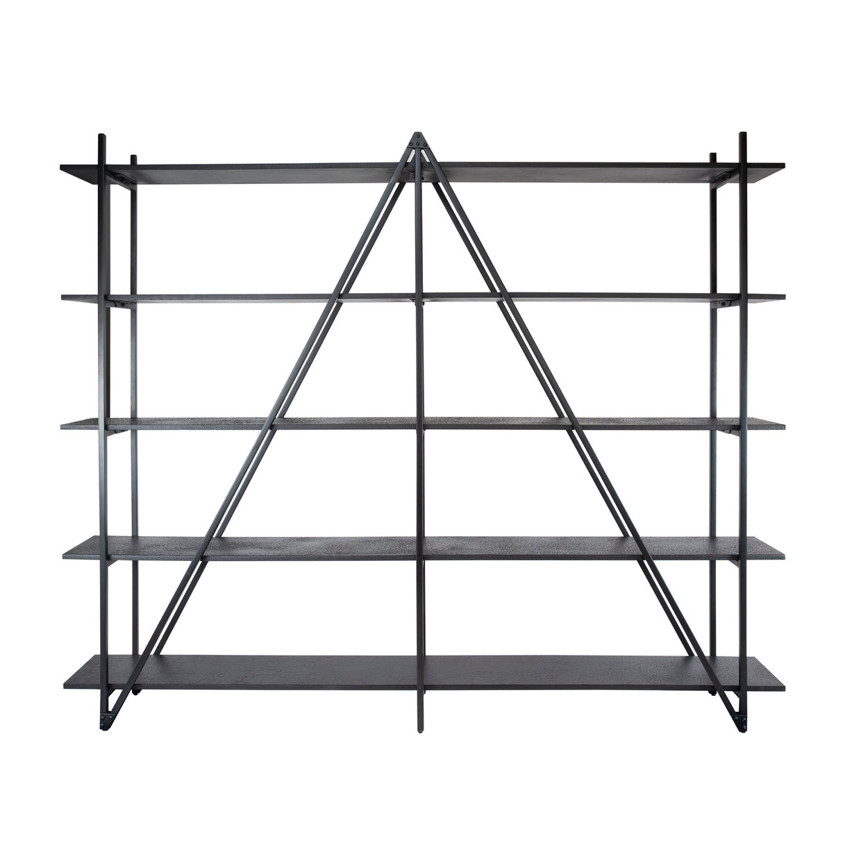 Wandregal Loek 5-lagig Metall Grau 220 cm