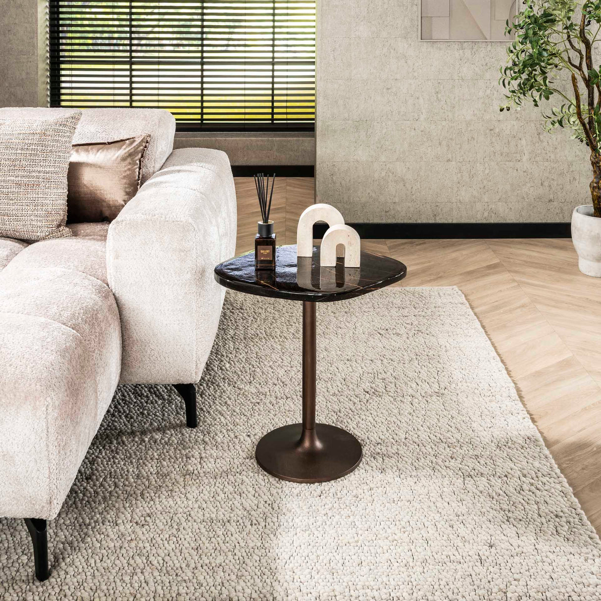 Beistelltisch Aris S – Antikes Kupfer 53x42x50 cm