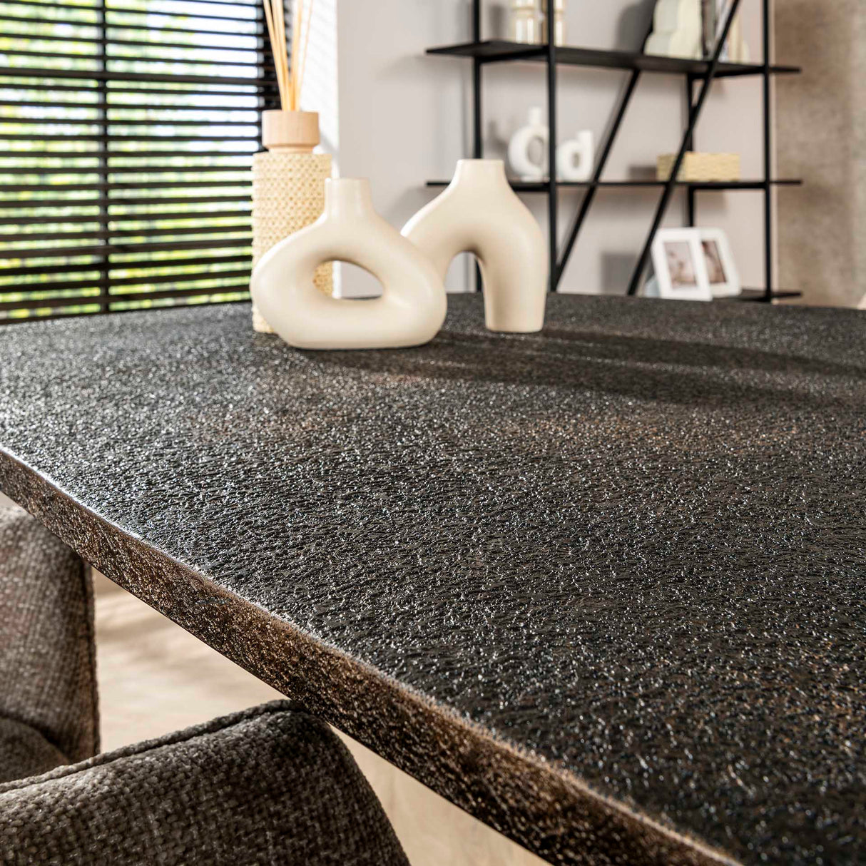 Esstisch Jax Dänisch Oval 215 cm - Grau Metallic