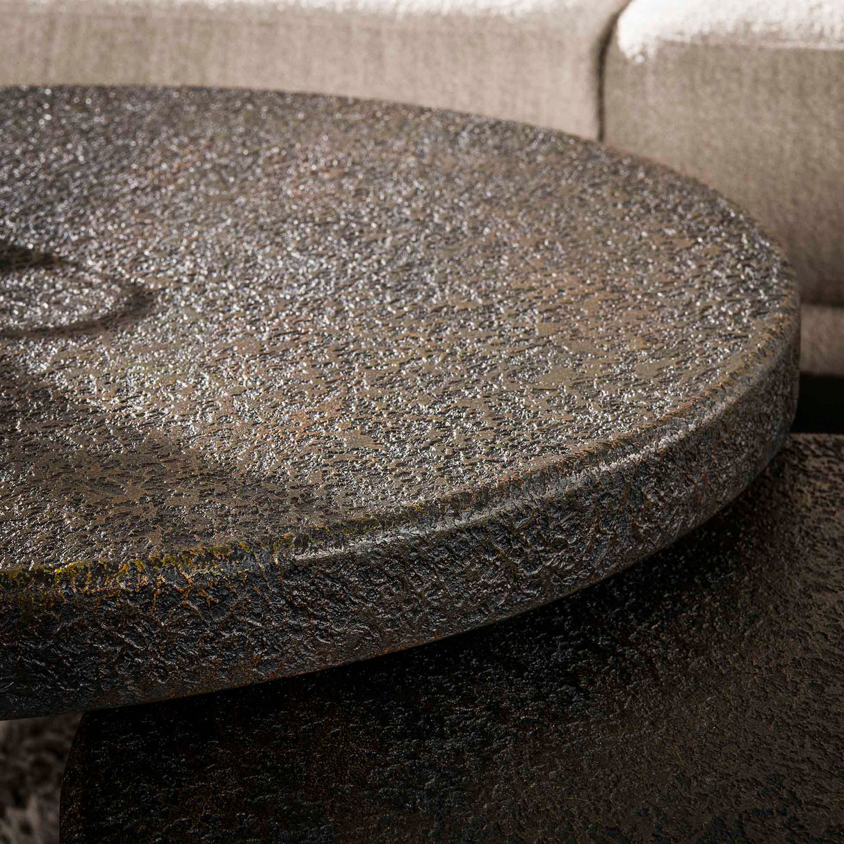 Venta Couchtisch-Set Ferro metallic 74 cm (Set von 2)