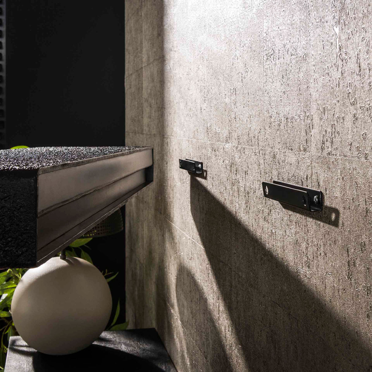 Wandregal 150 cm Metallic Grau Aeris