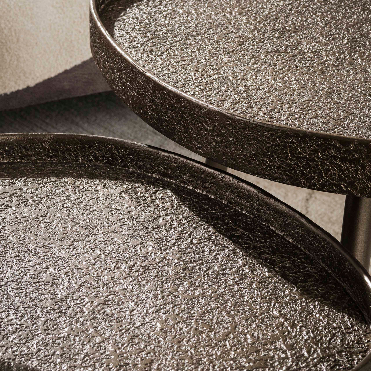 Luna Triangle Couchtisch-Set 2 Bronze 80x60 cm