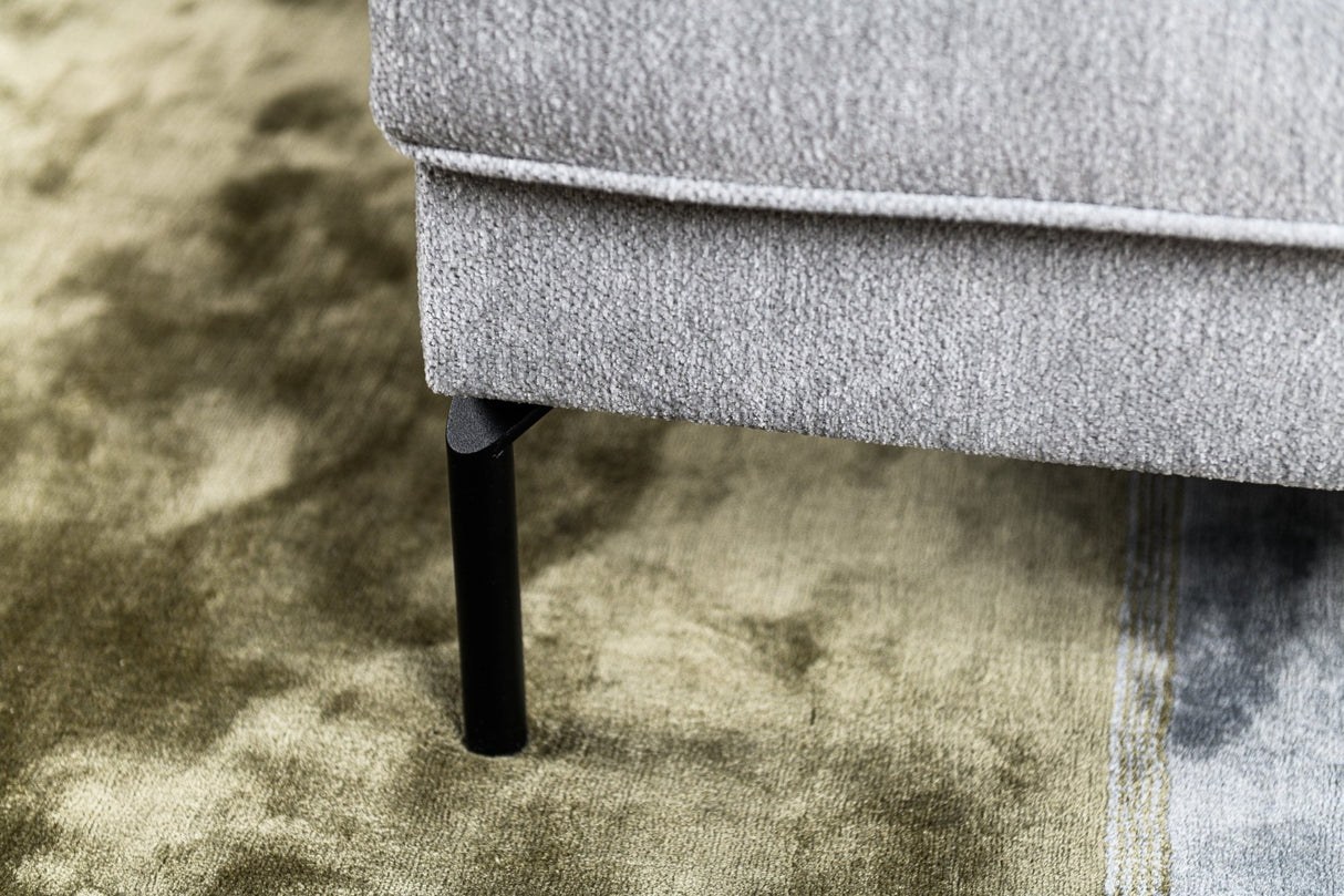 Ecksofa Peppin Stoff hellgrau - rechts