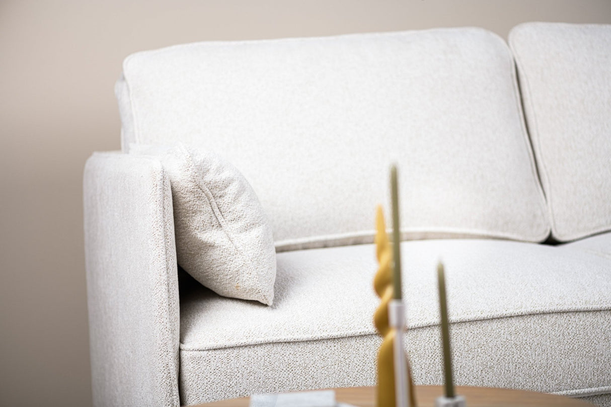 Ecksofa Peppin Stoff Creme - rechts