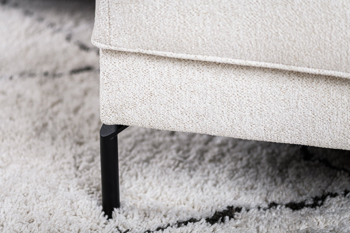 Ecksofa Peppin Stoff Creme - rechts