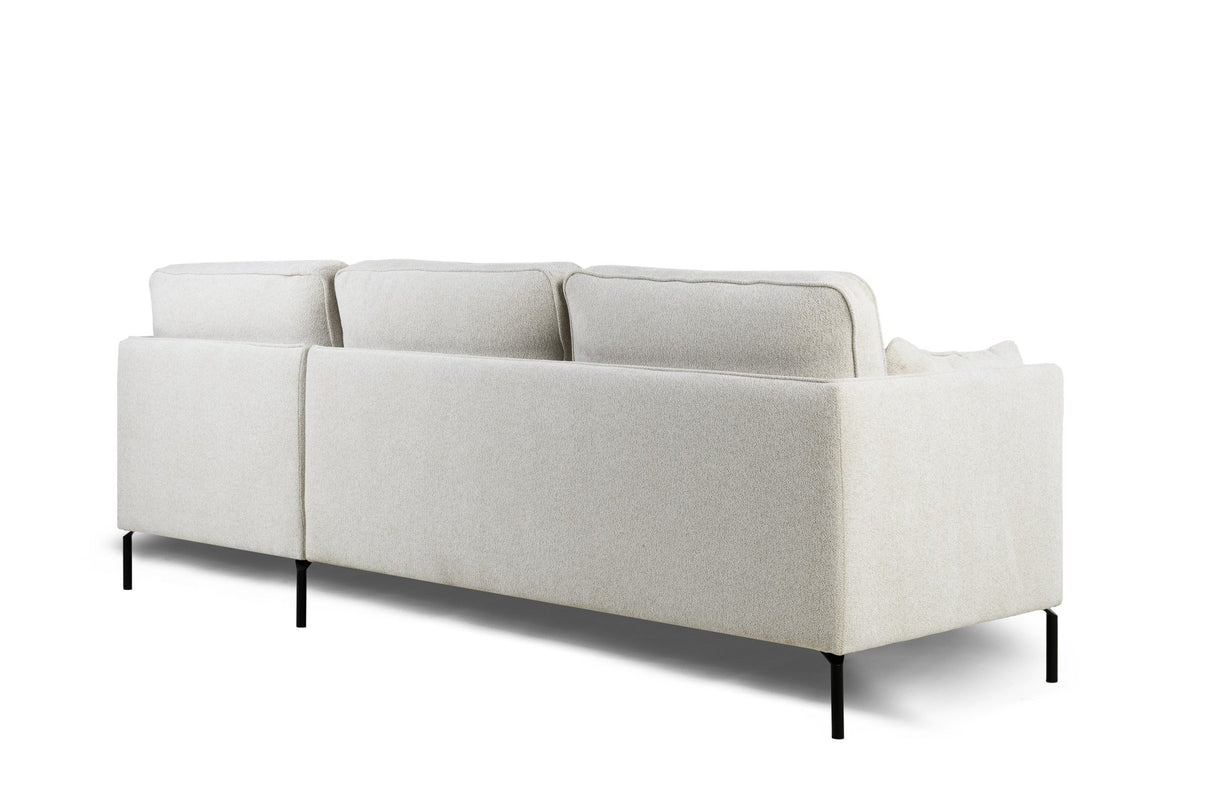 Ecksofa Peppin Stoff Creme - rechts
