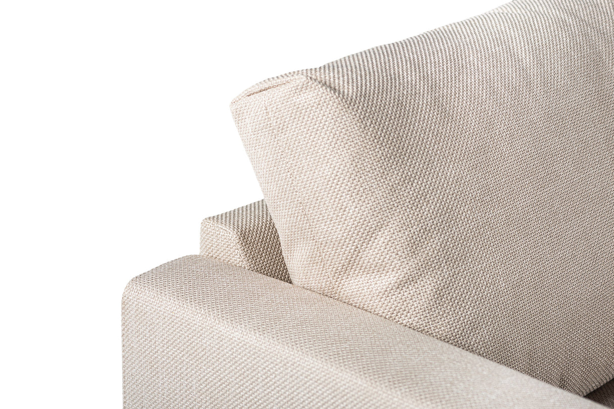 Ecksofa Romi Stoff beige - rechts