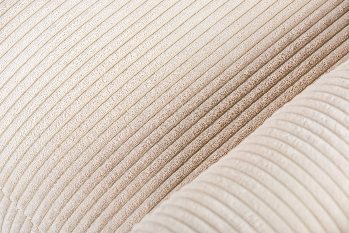 4-Sitzer-Ecksofa Lova Gerippter Stoff in Beige