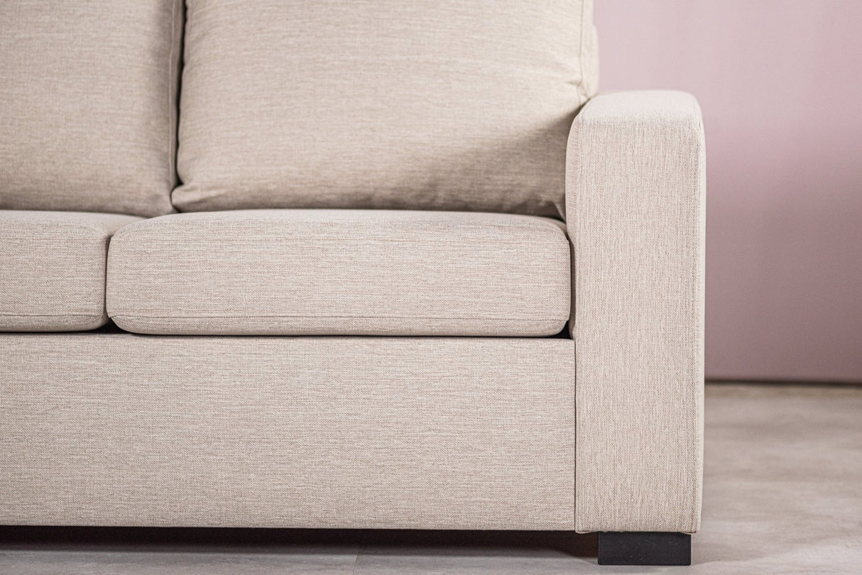 3-Sitzer-Ecksofa Chaiselongue Lima beige