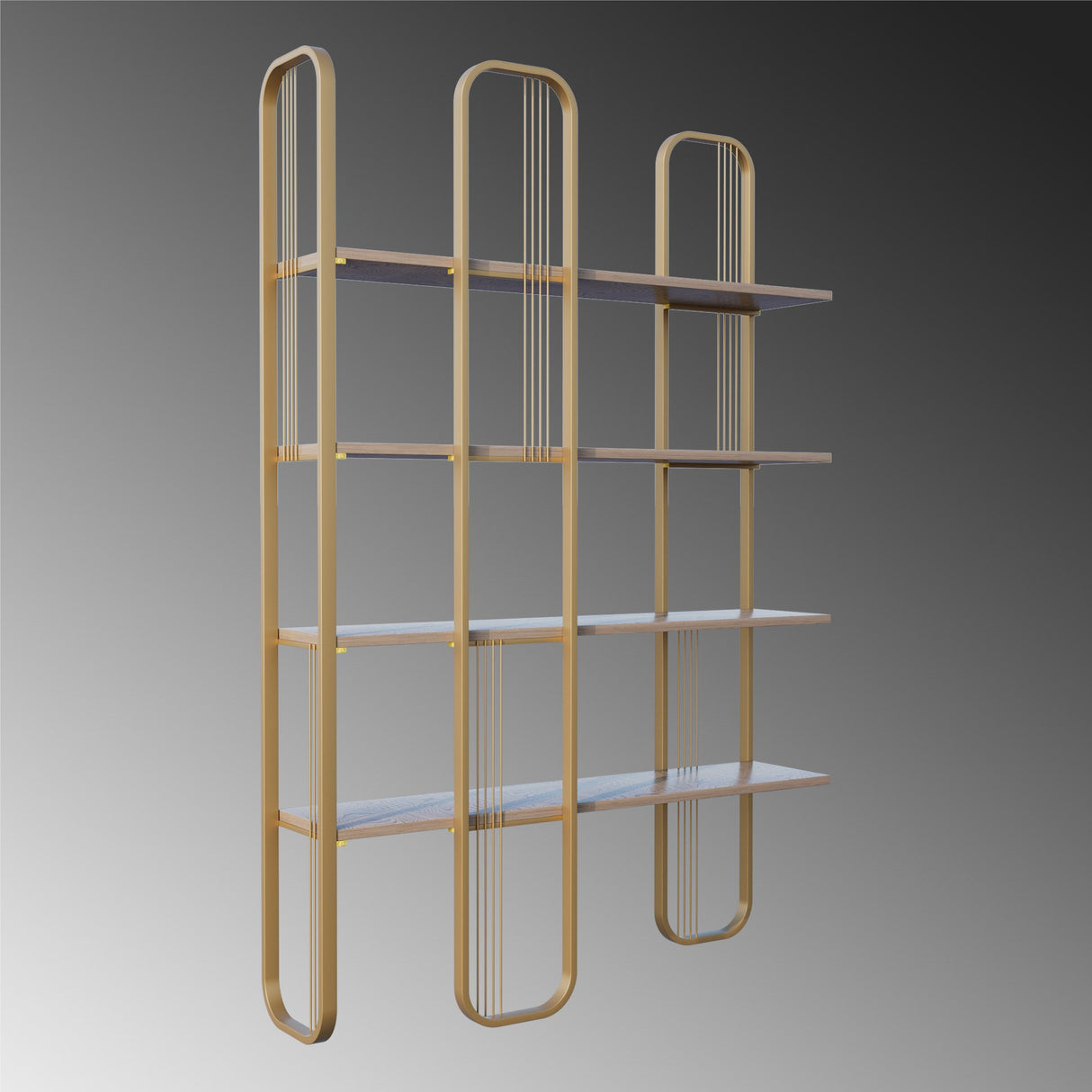 Bücherregal Sierra Yellow Melamin 124x182x26 cm