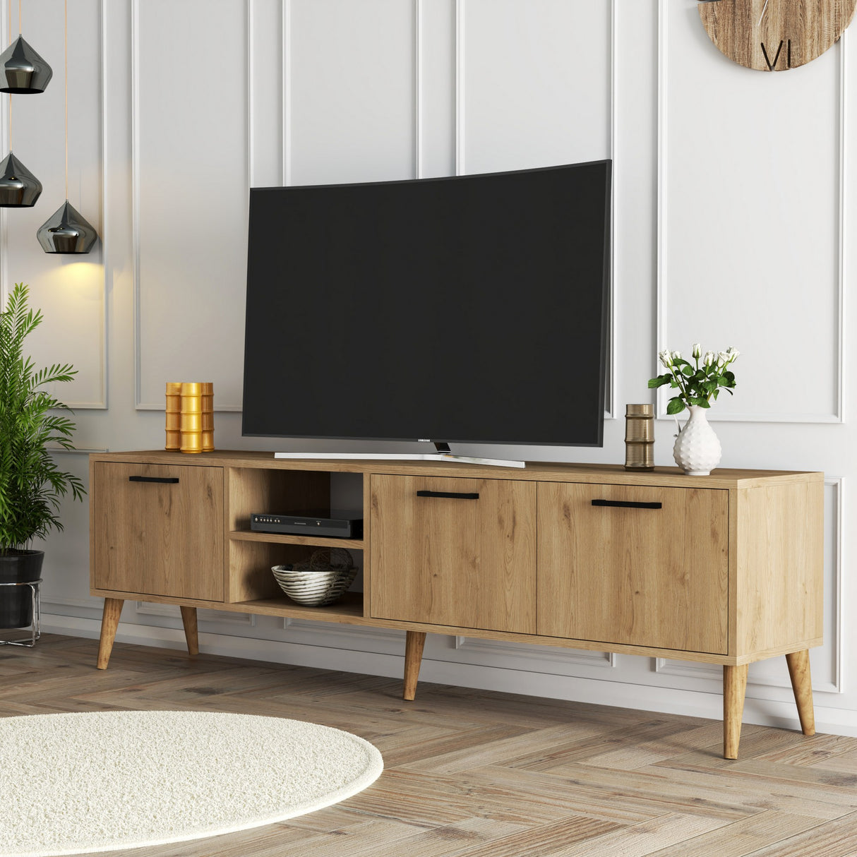TV -Möbel Exxen Oak Melamin 180x52x35 cm