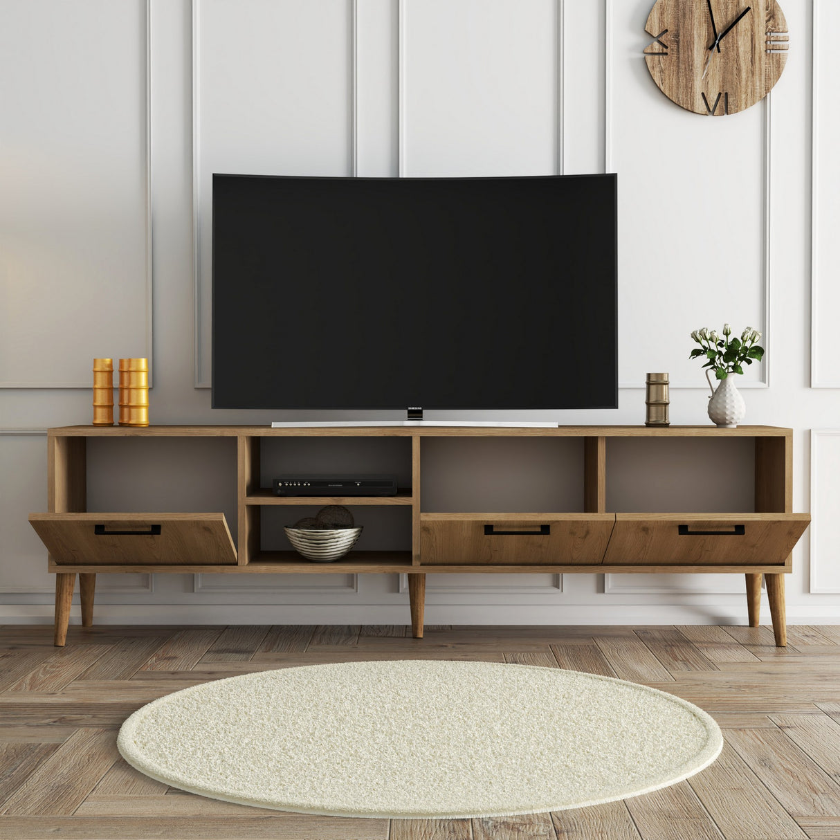 TV -Möbel Exxen Oak Melamin 180x52x35 cm