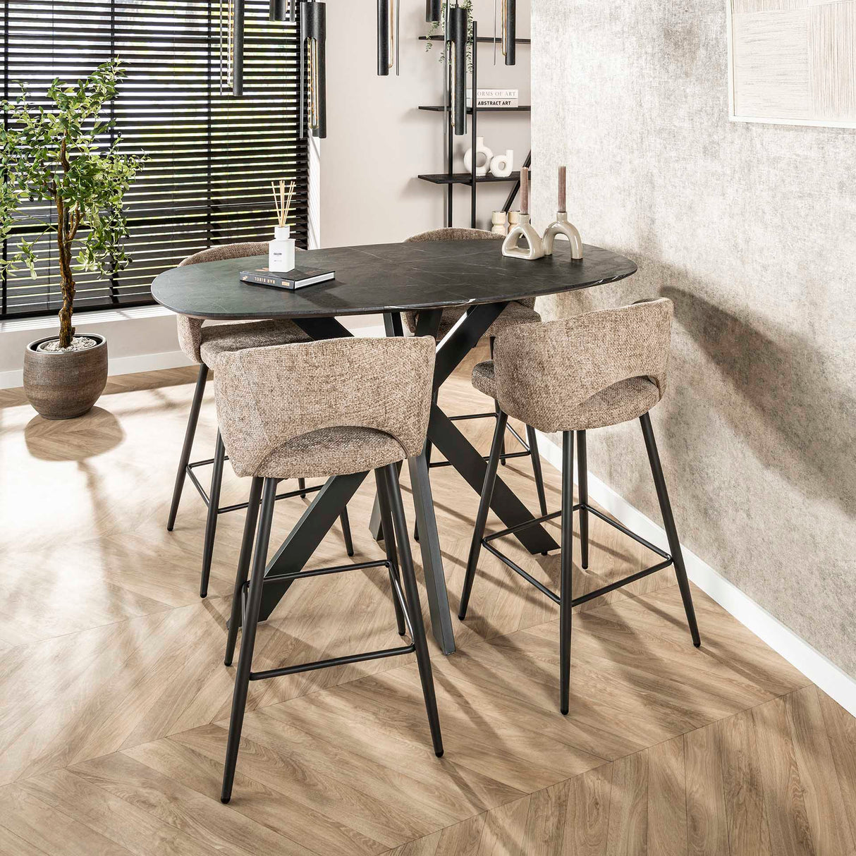 Satz aus 2 Alba Tissee Cargo Sand Barhockern