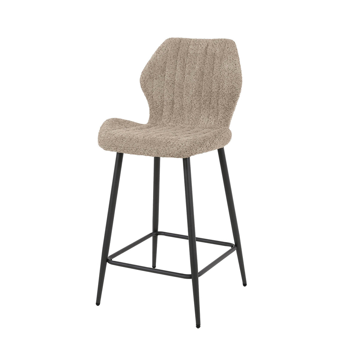 Set von 2 Barhockern Mira Bouclé Sand