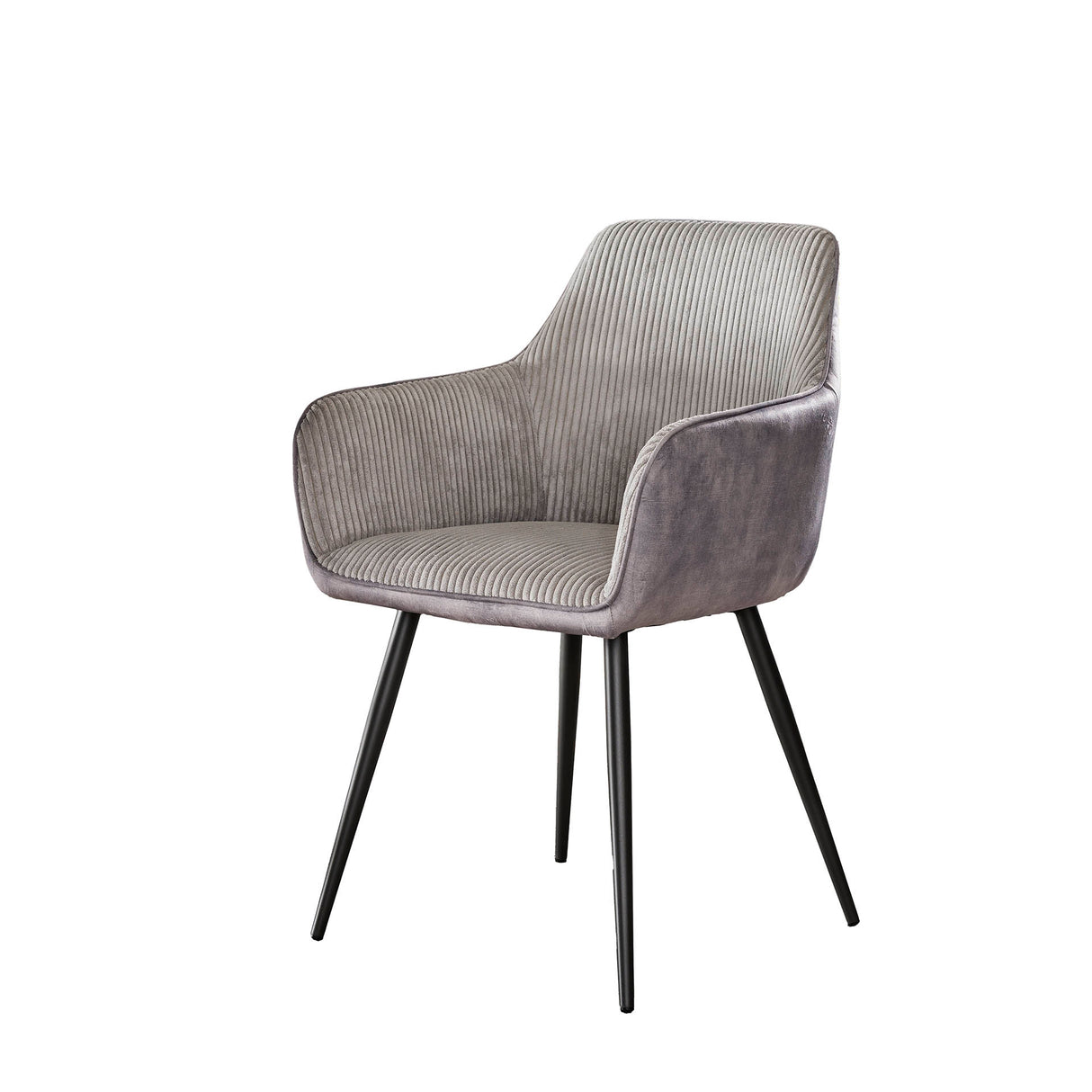 Set von 2 Esszimmerstühlen Rivo Rib Rock Silber
