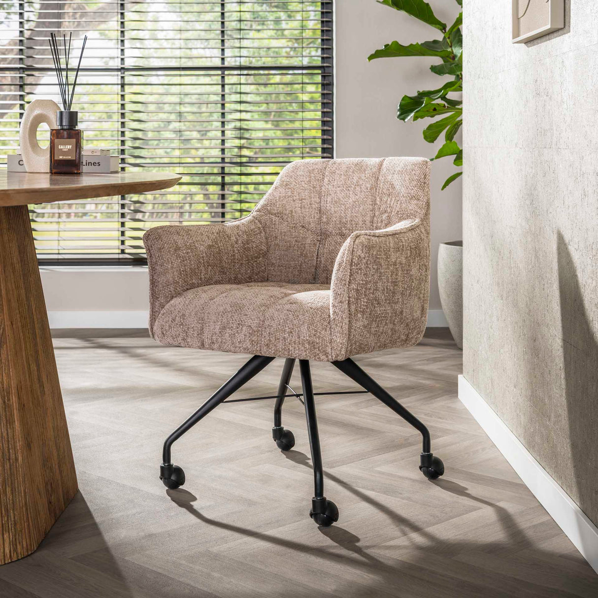 Satz von 2 Esszimmerstühlen Hoven Rich Sand Elegant