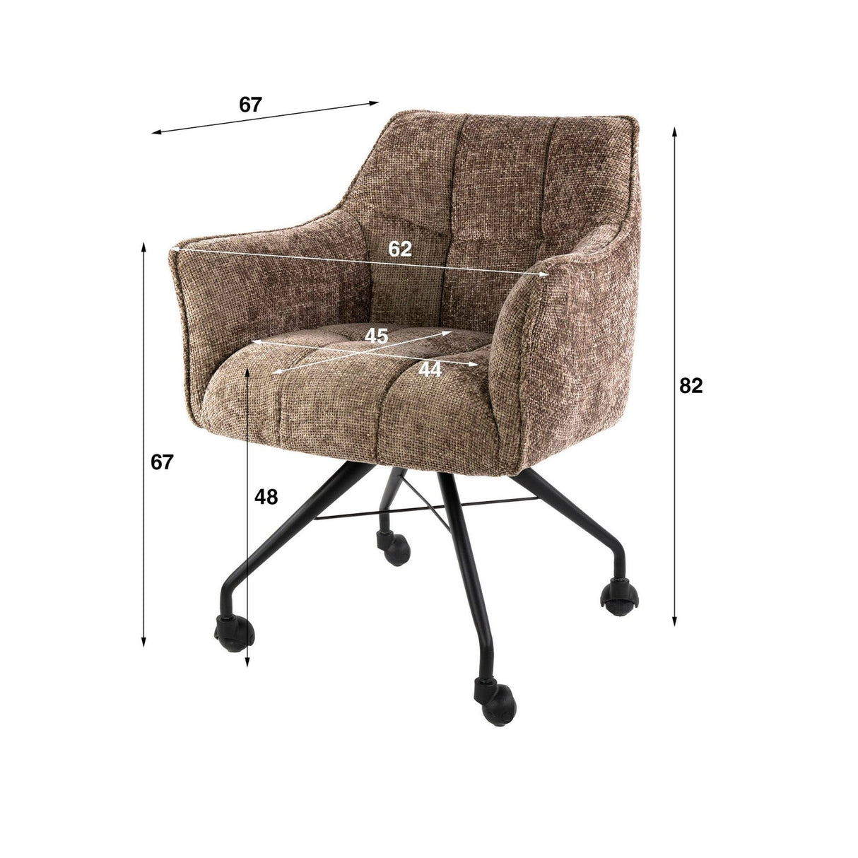 Satz von 2 Esszimmerstühlen Hoven Rich Champagne gepolstert