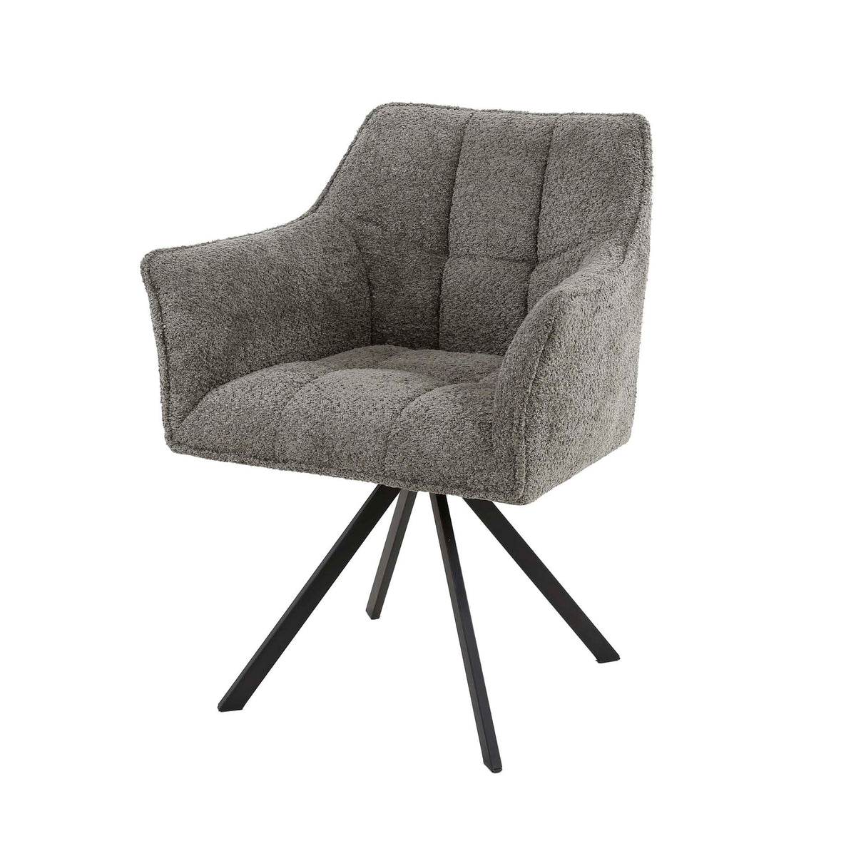 Esszimmerstuhl Lino Bouclé Taupe Drehbar