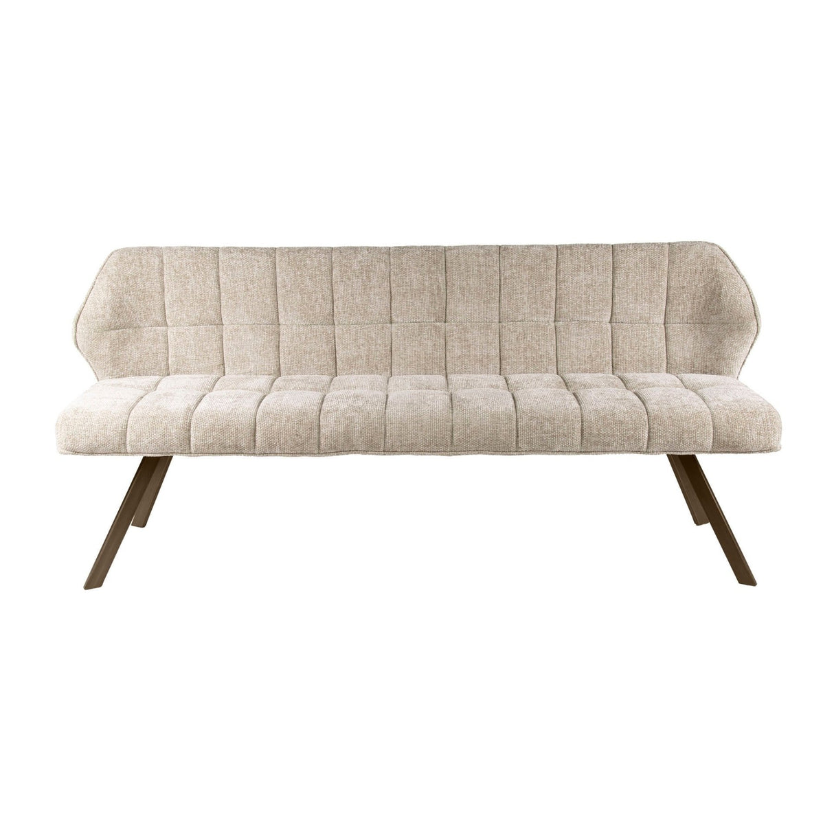 Esszimmersofa Grid Chenille Sandbraun