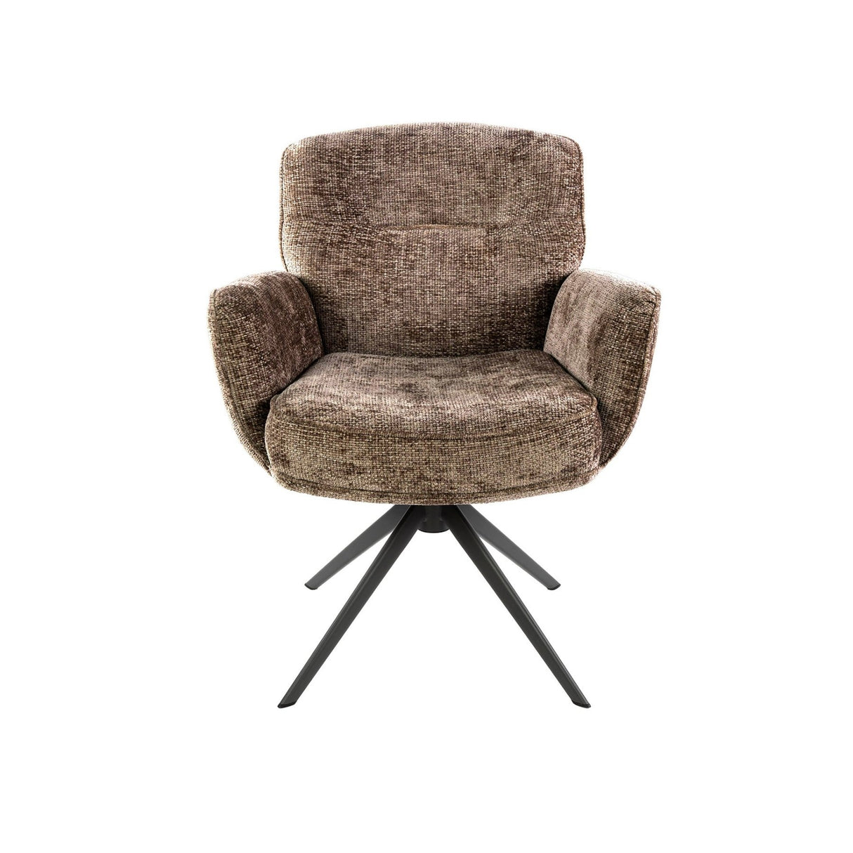 Set aus 2 drehbaren Esszimmerstühlen Milano Hoven in Champagner