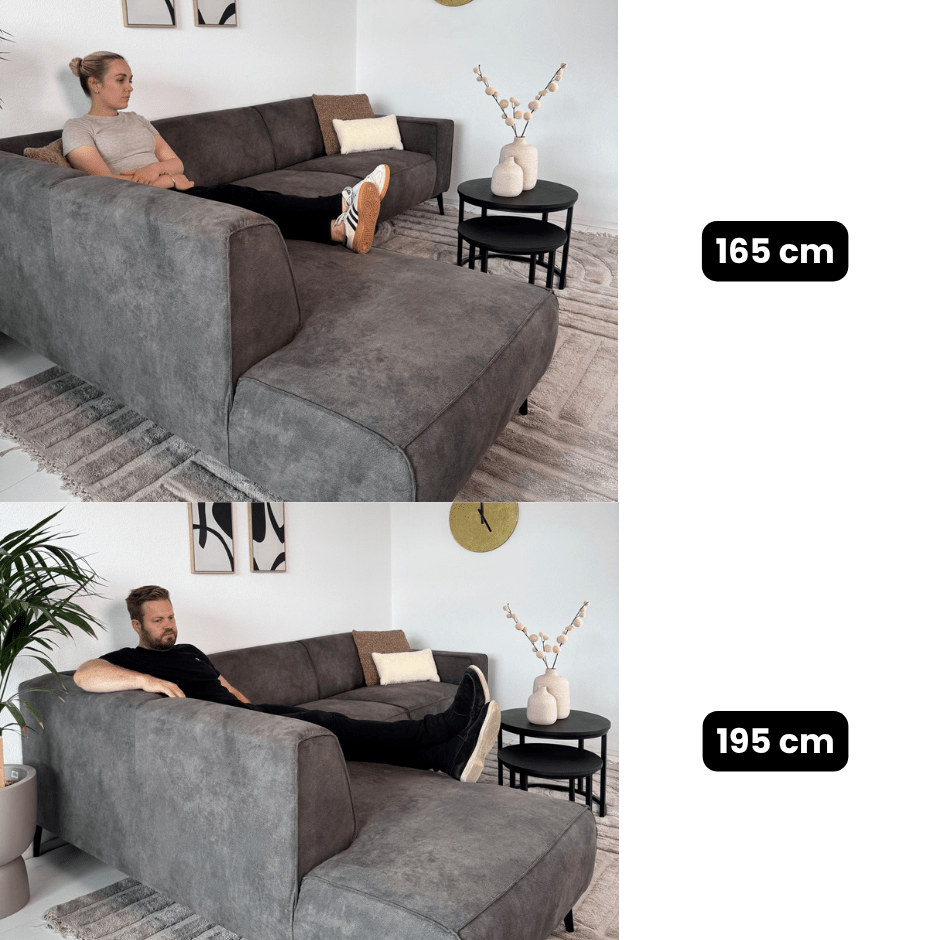 Industrielles Ecksofa aus anthrazitfarbenem Öko-Leder Brisbane – links