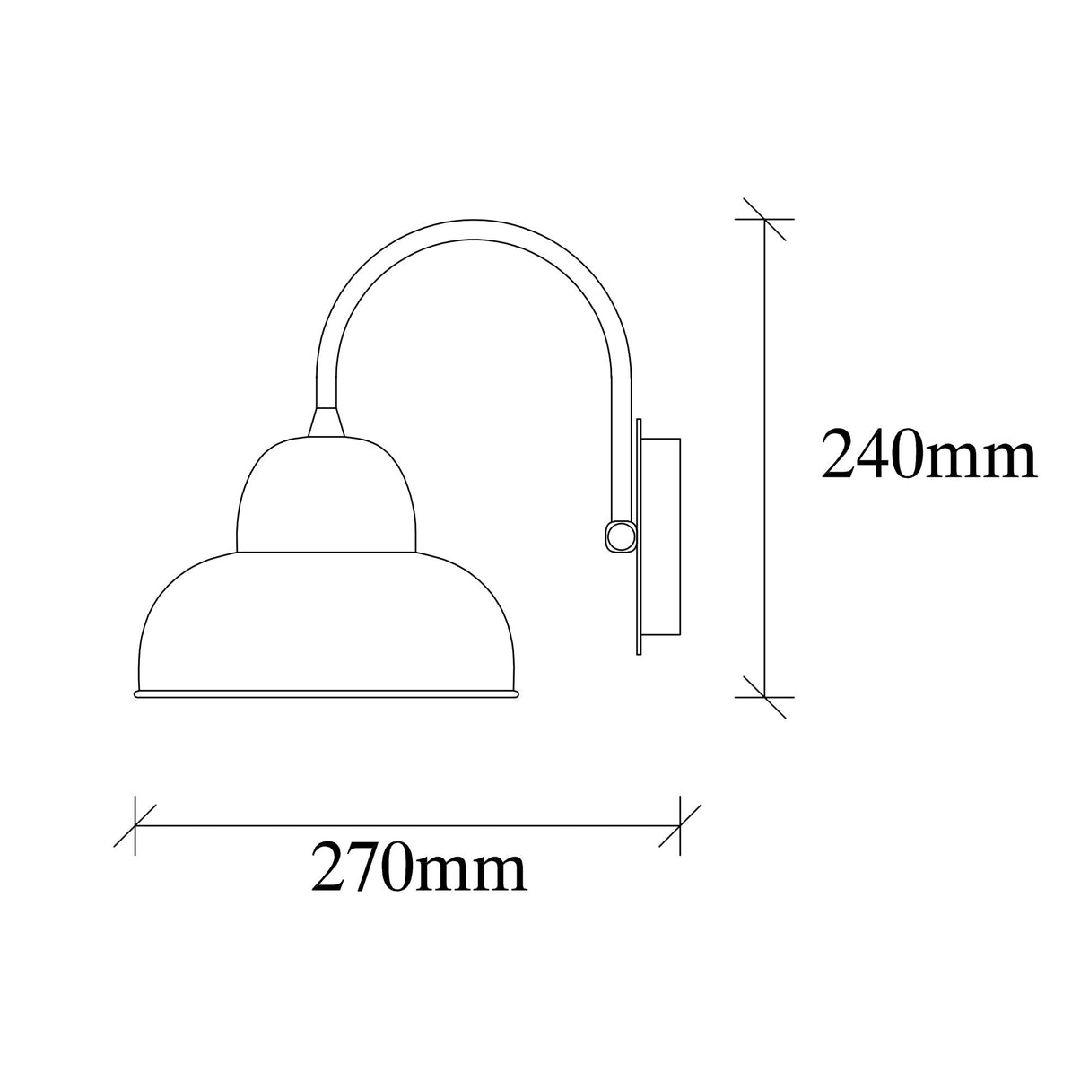 Wandleuchte Gold Metall Allure