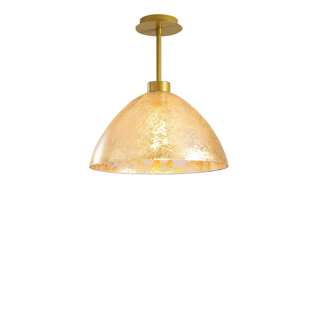 Hängelampe Gold Glas Crest