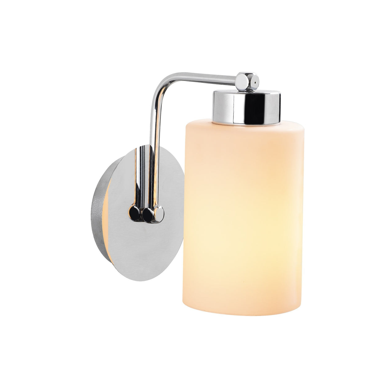 Wandleuchte Weiß Silber Metall Oase