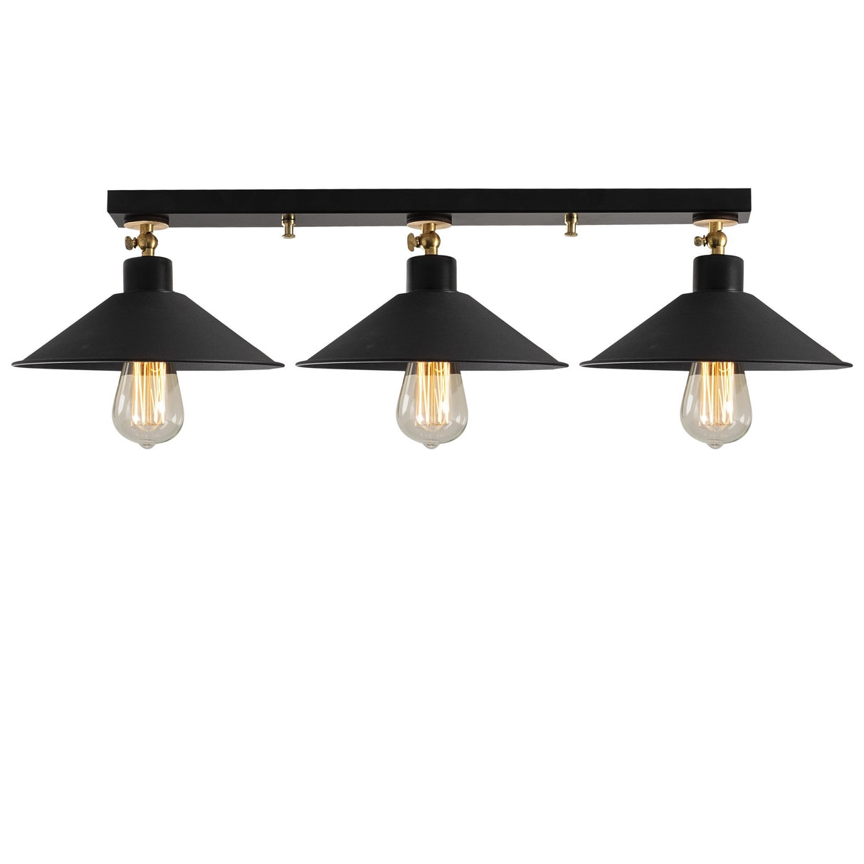 Deckenlampe 3-flammig Schwarz Metall Allure