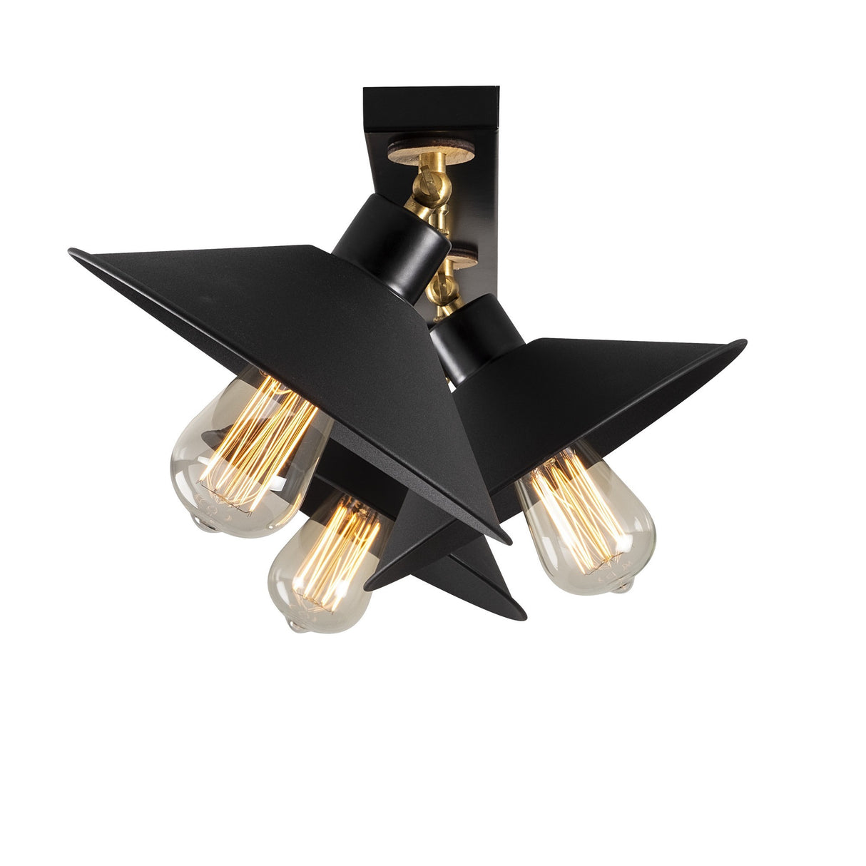 Deckenlampe 3-flammig Schwarz Metall Allure